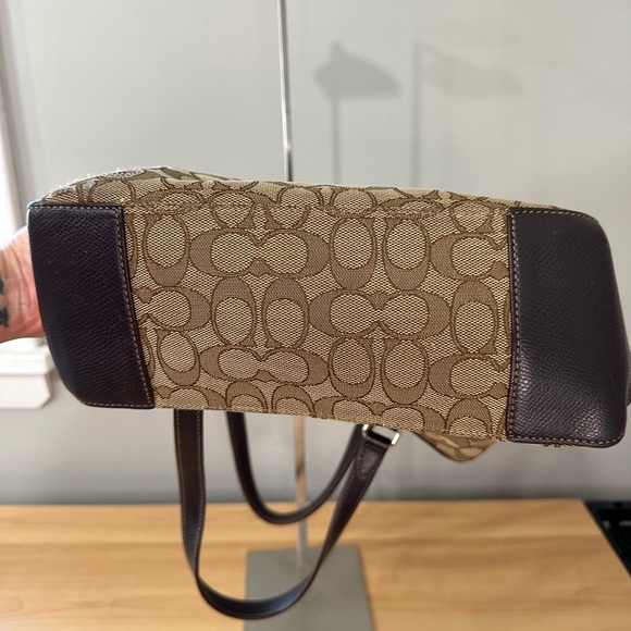 Authentic Coach Brown Monogram Tote Bag - Picture 9 of 13